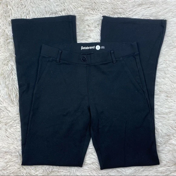 Betabrand Boot-Cut Classic Dress Pant Yoga Pants (Black) - Picture 4 of 12